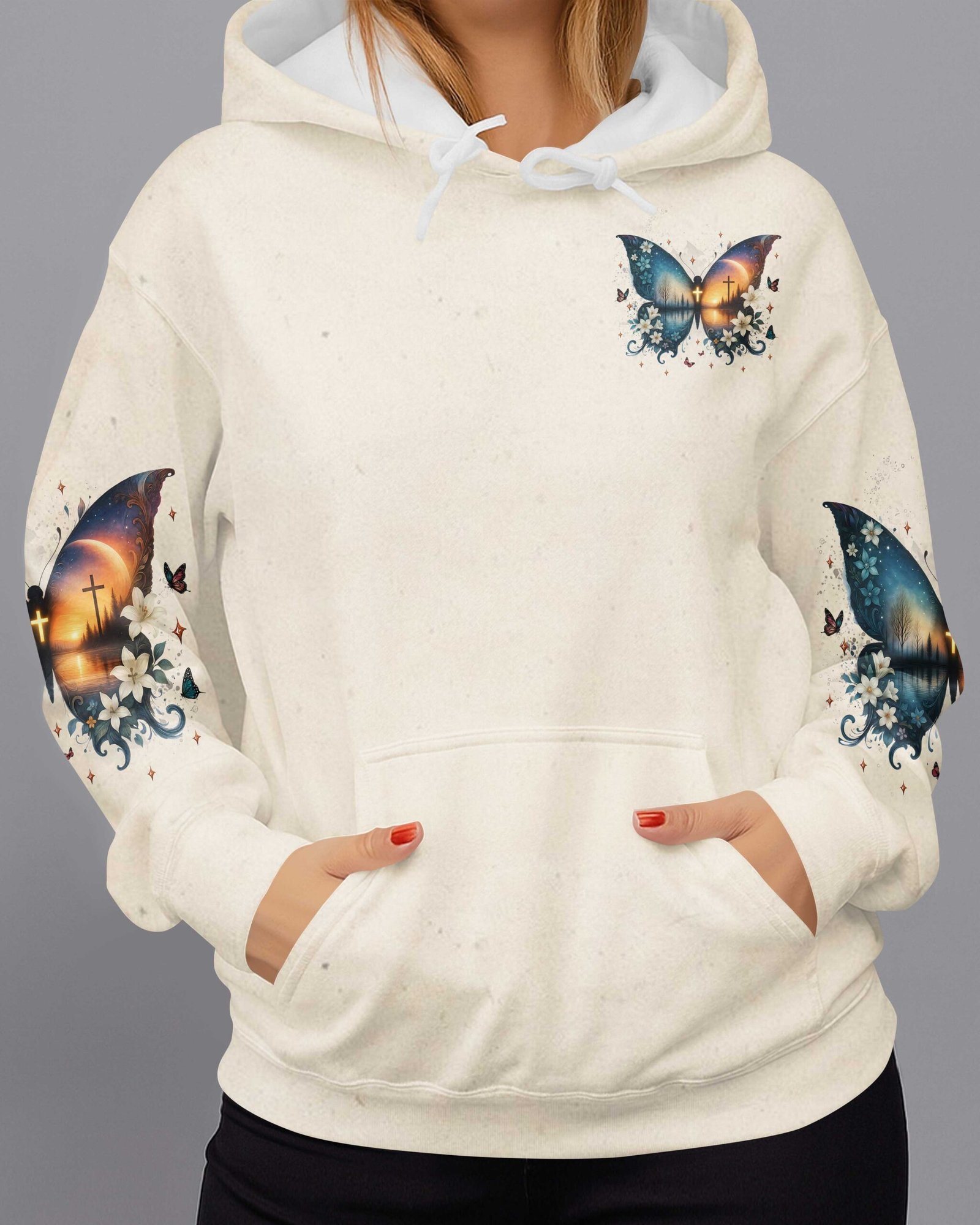 Blessed By God Loved By Jesus Led By The Spirit Hoodie - Image 2