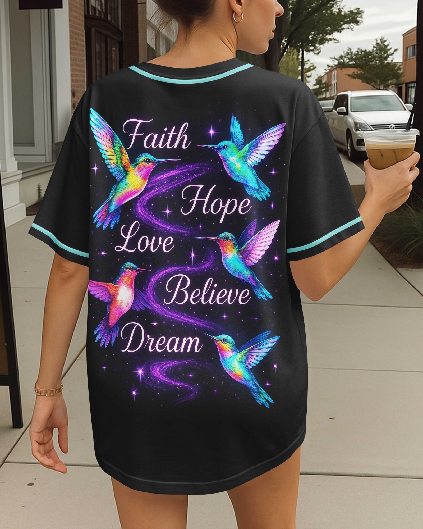 Faith Hope Love Believe Dream All Over Print Jersey - Image 2