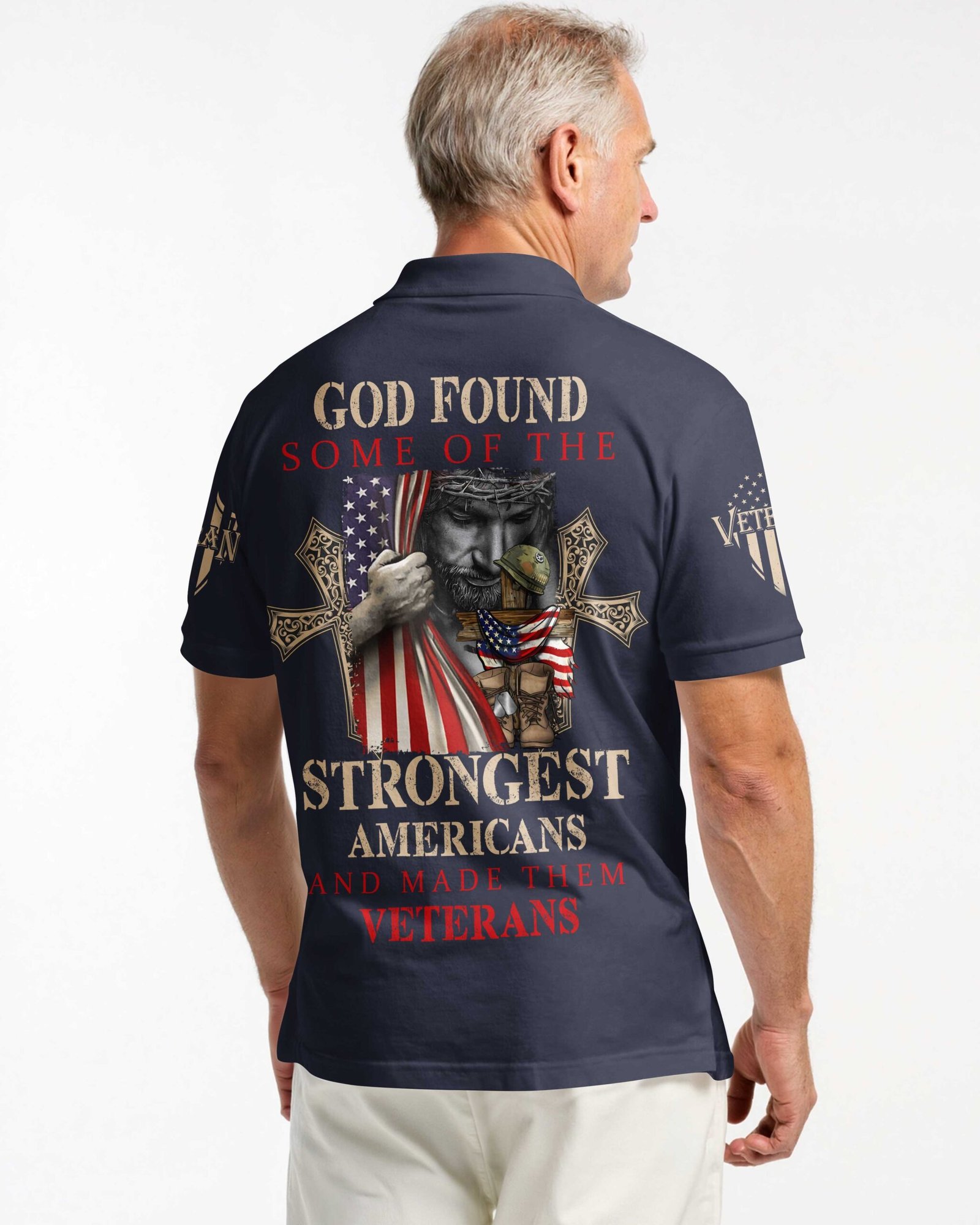 God Found Some Of The Strongest Americans And Made Them Veterans Polo - Image 12