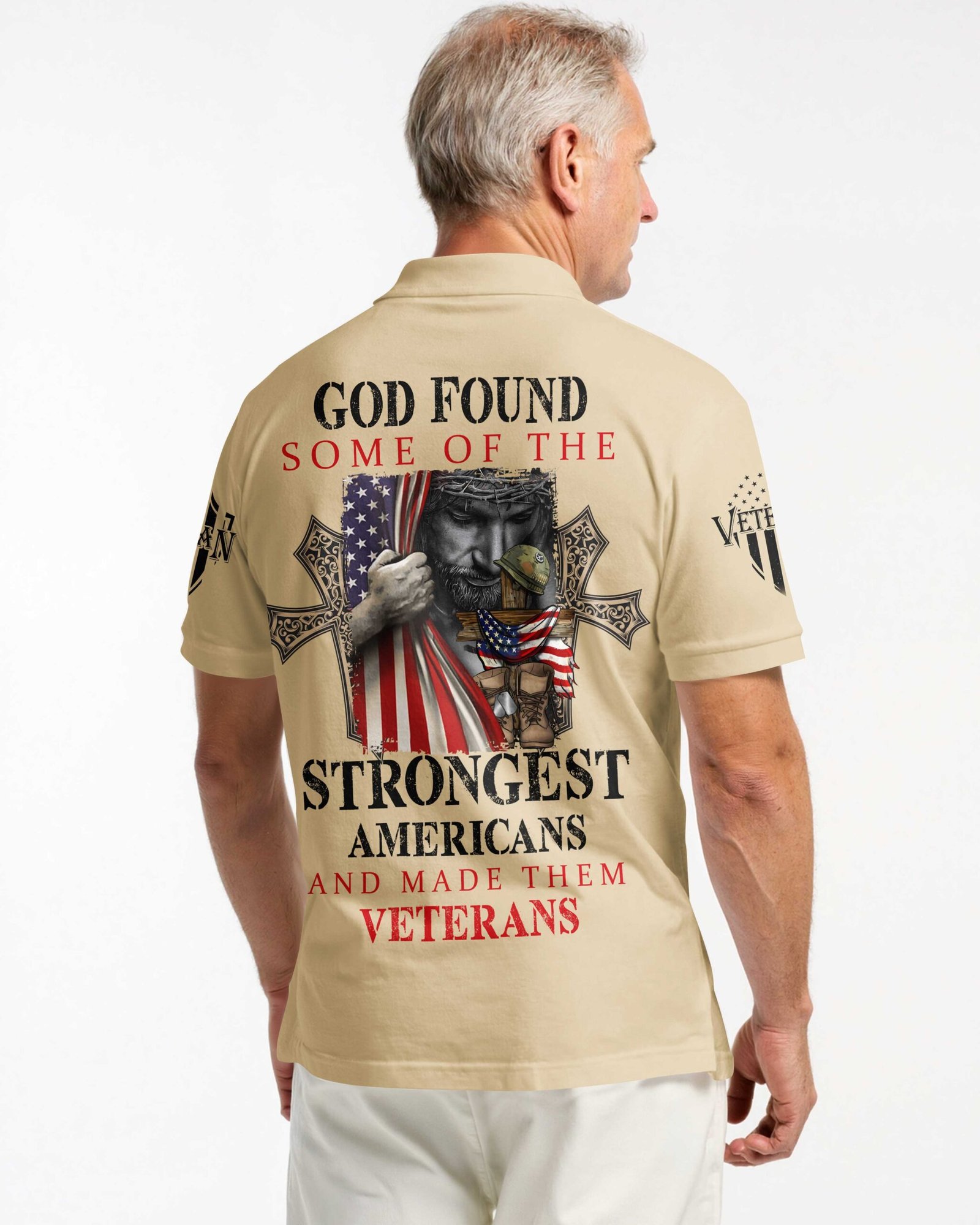 God Found Some Of The Strongest Americans And Made Them Veterans Polo - Image 9