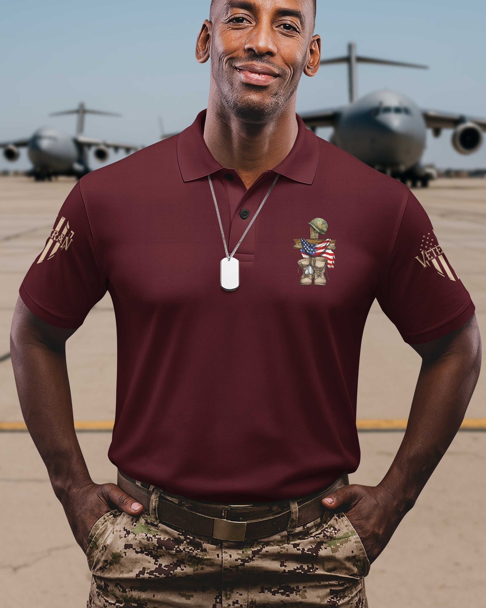 God Found Some Of The Strongest Americans And Made Them Veterans Polo - Image 5