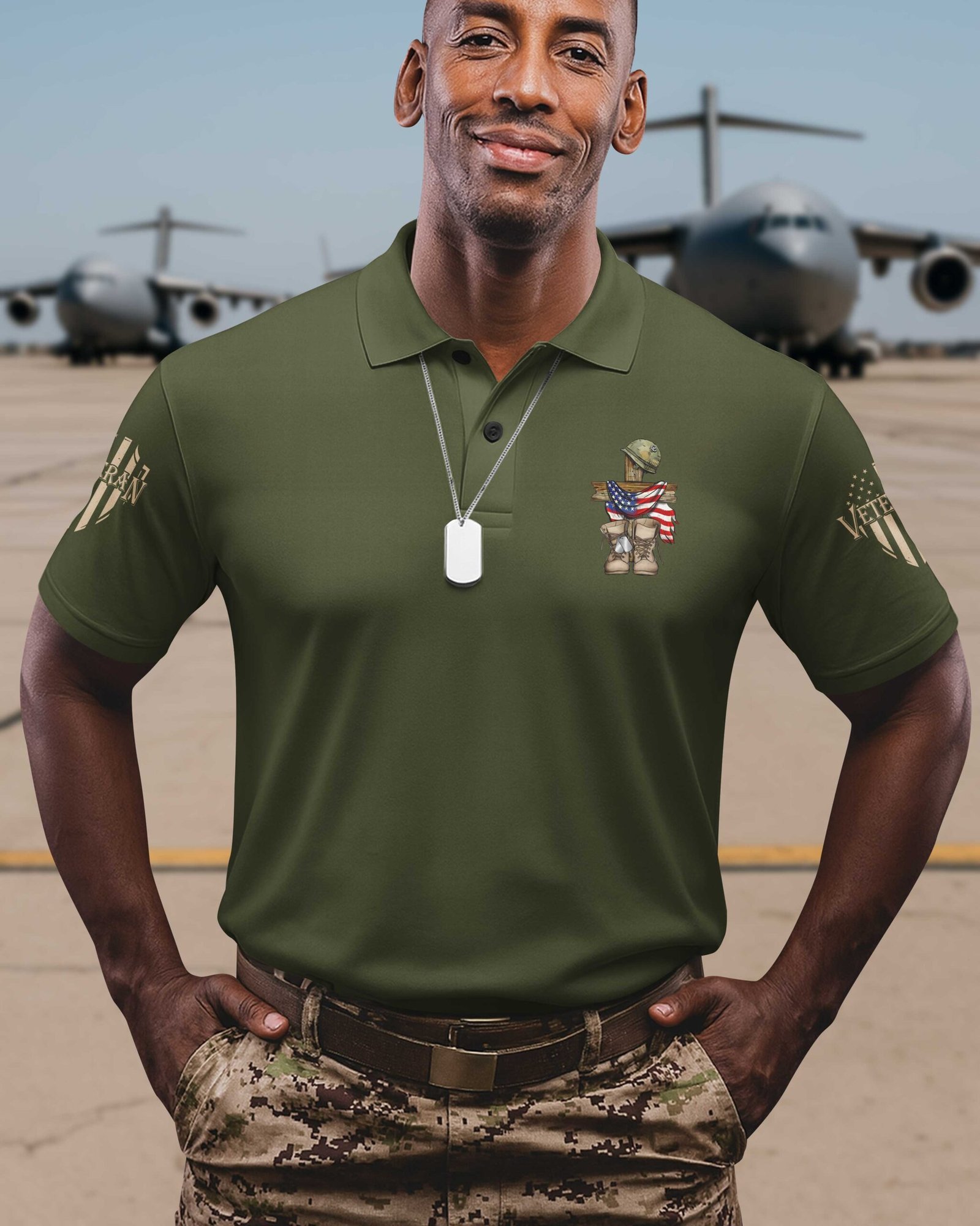 God Found Some Of The Strongest Americans And Made Them Veterans Polo - Image 14
