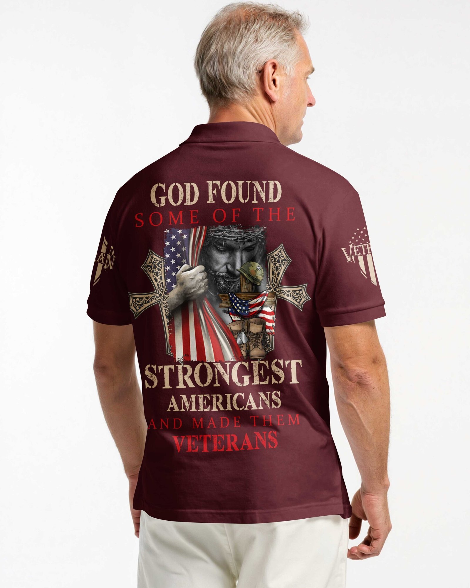 God Found Some Of The Strongest Americans And Made Them Veterans Polo - Image 6
