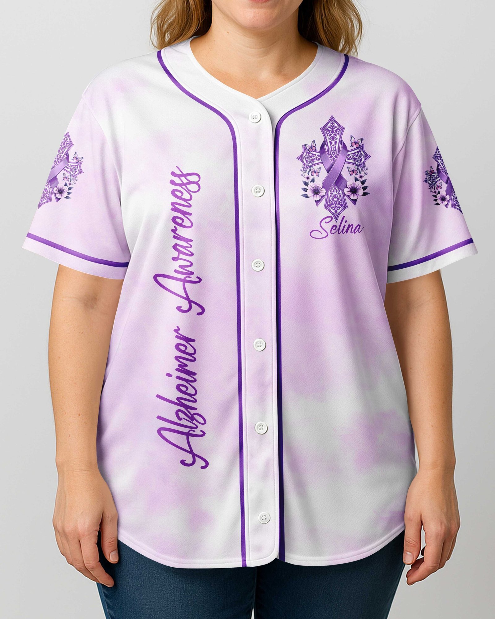 Let Your Faith Be Bigger Than Your Fear All Over Print Jersey - Image 6
