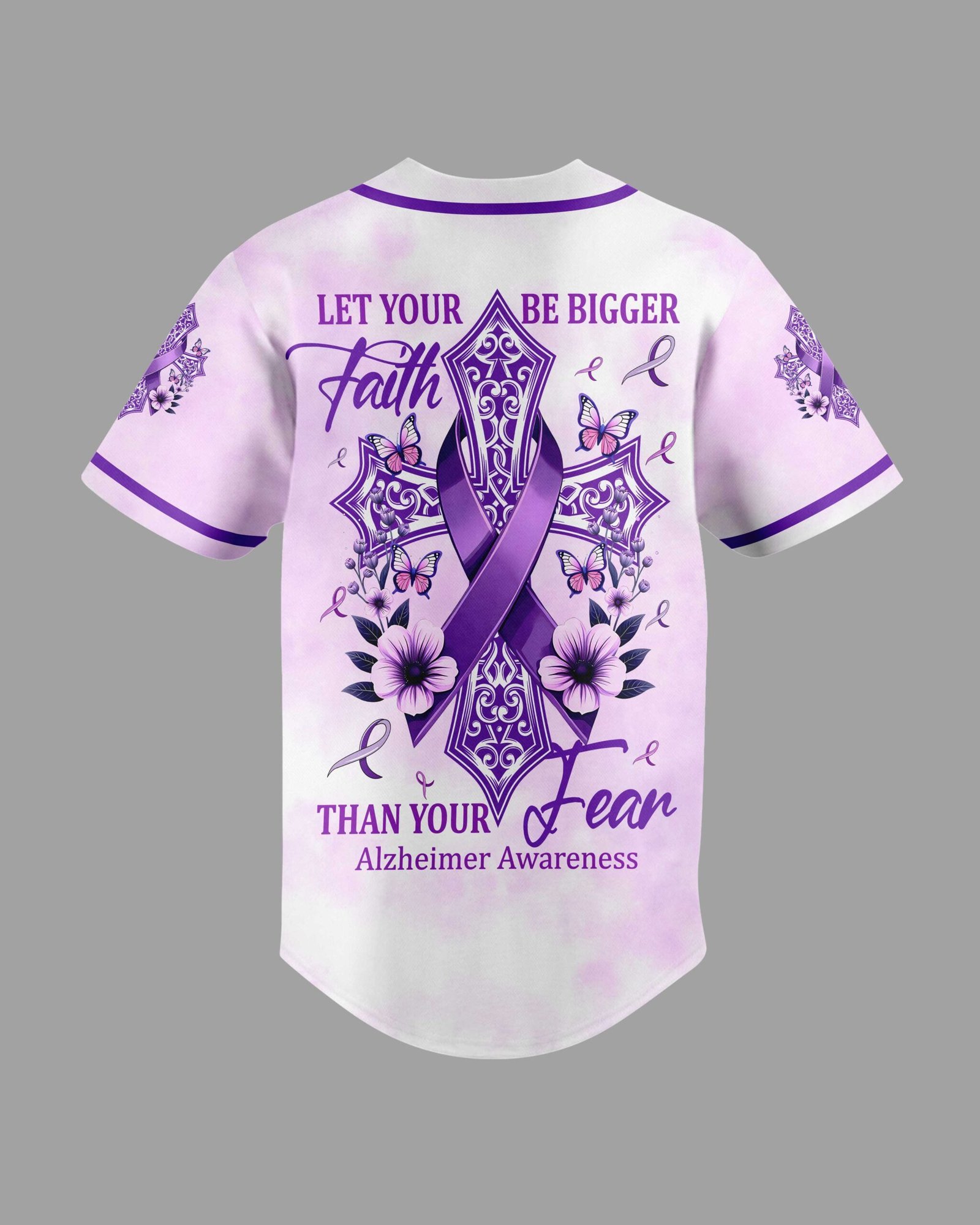 Let Your Faith Be Bigger Than Your Fear All Over Print Jersey - Image 3