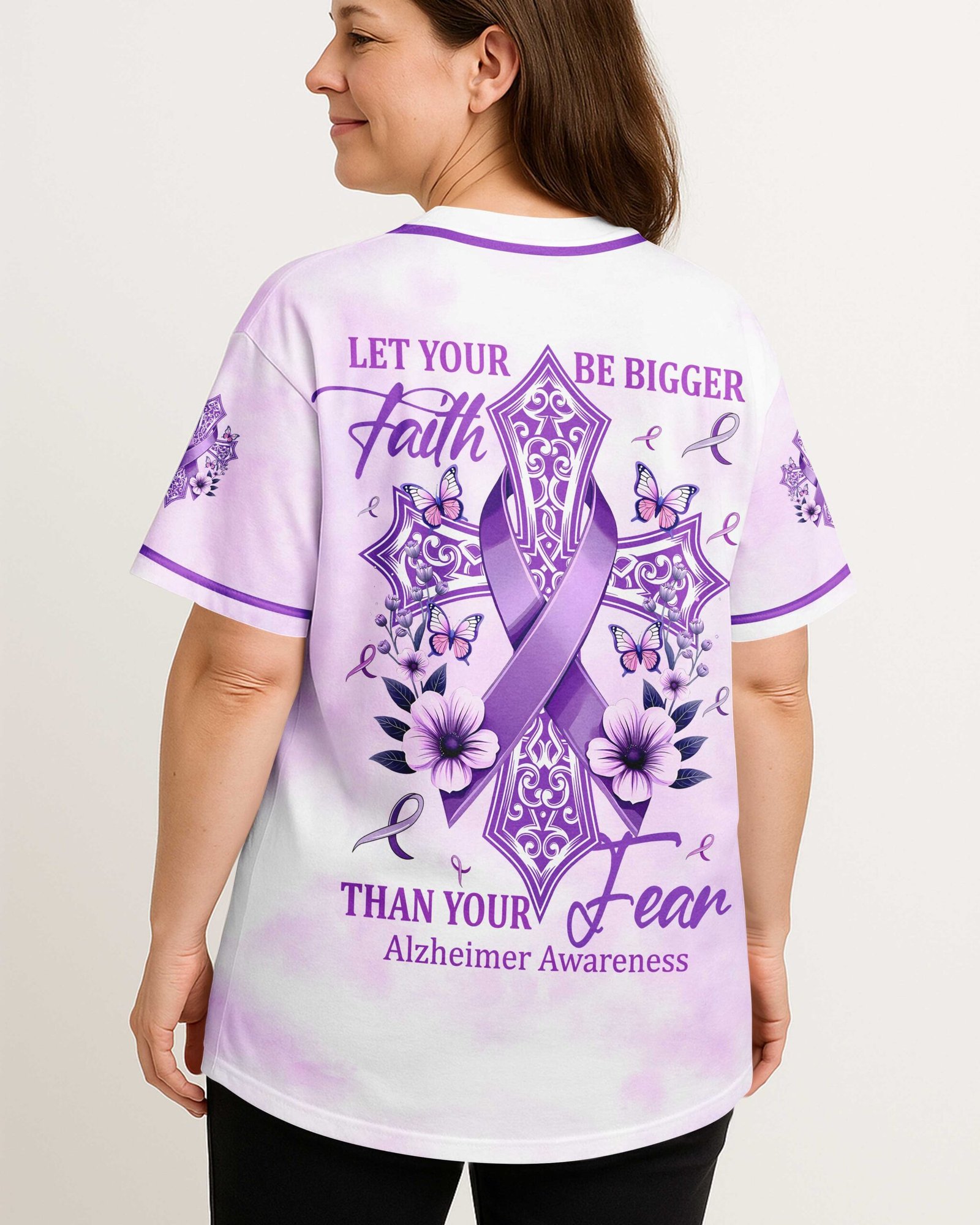 Let Your Faith Be Bigger Than Your Fear All Over Print Jersey - Image 5