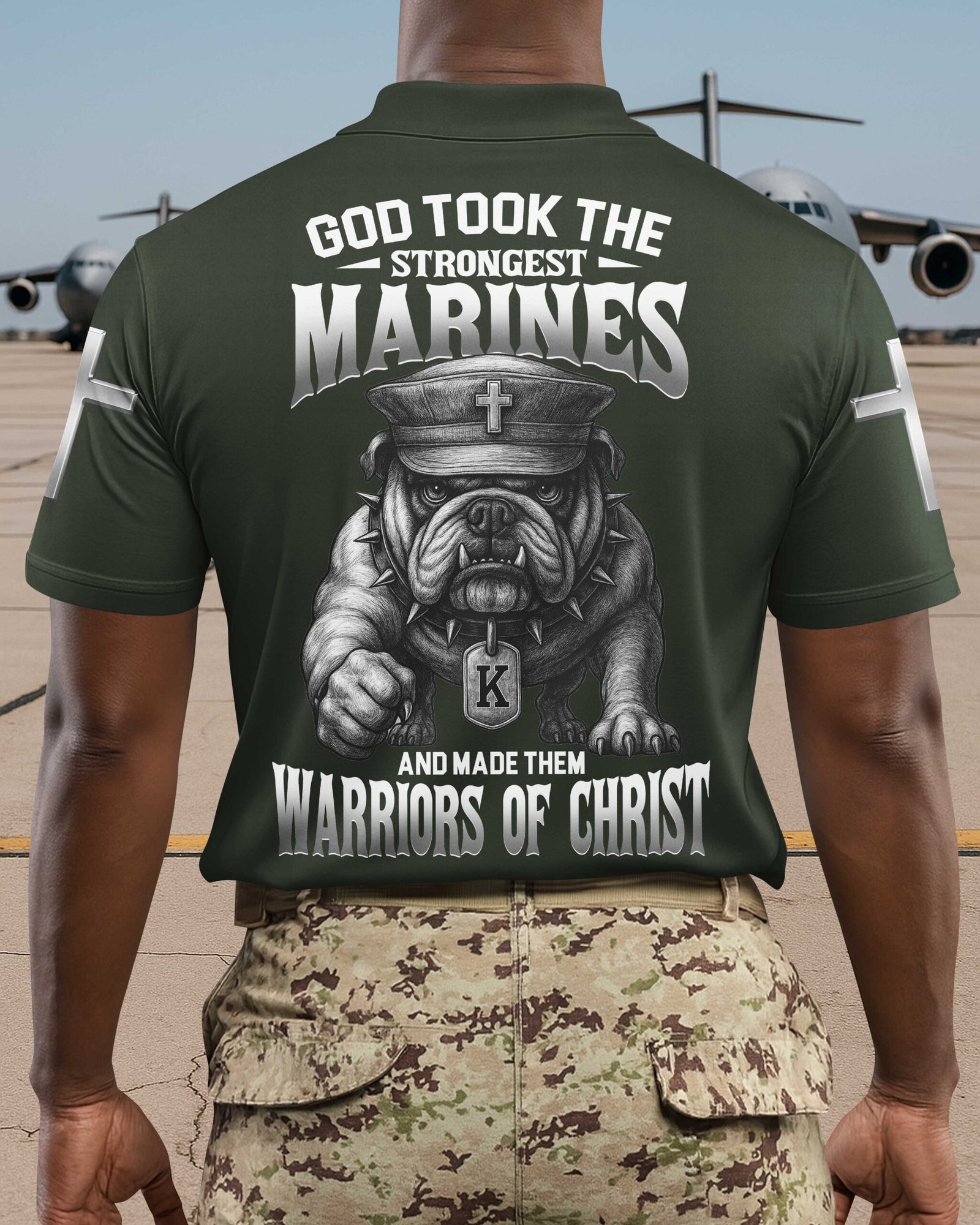 God Took The Strongest Marines And Made Them Warriors Of Christ Polo - Image 5
