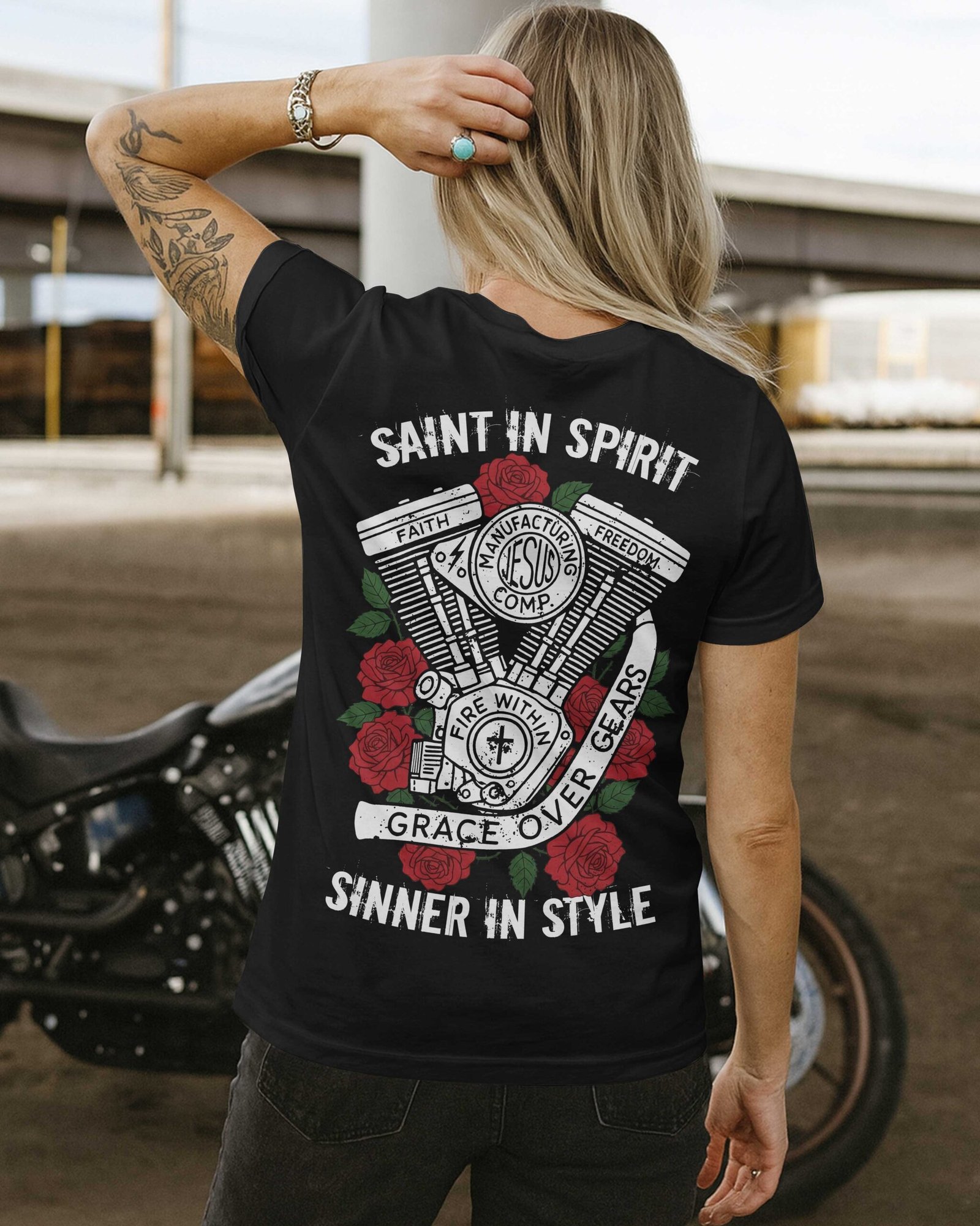 Saint In Spirit Sinner In Style T-Shirt - Image 3