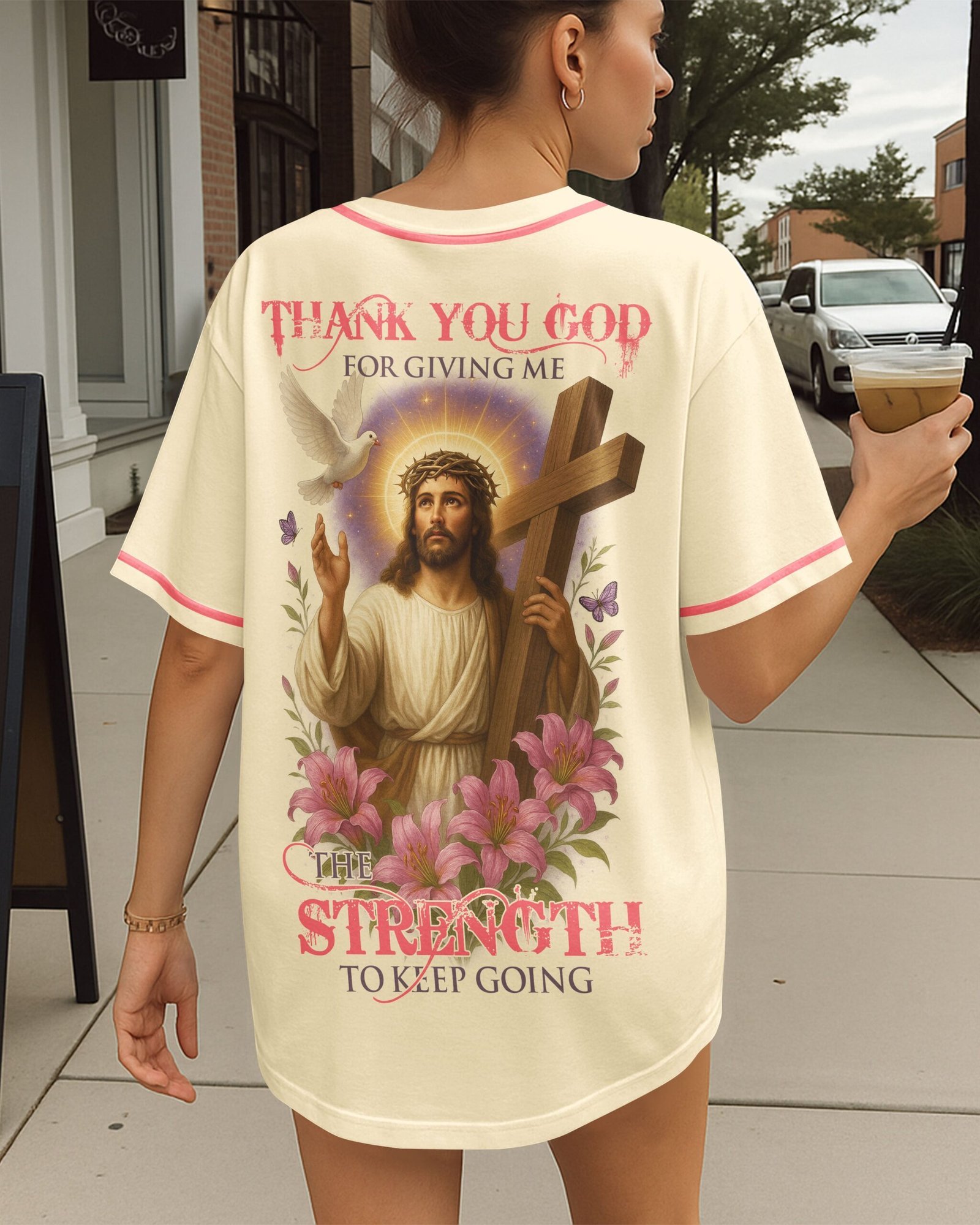 Thank You God All Over Print Jersey - Image 4