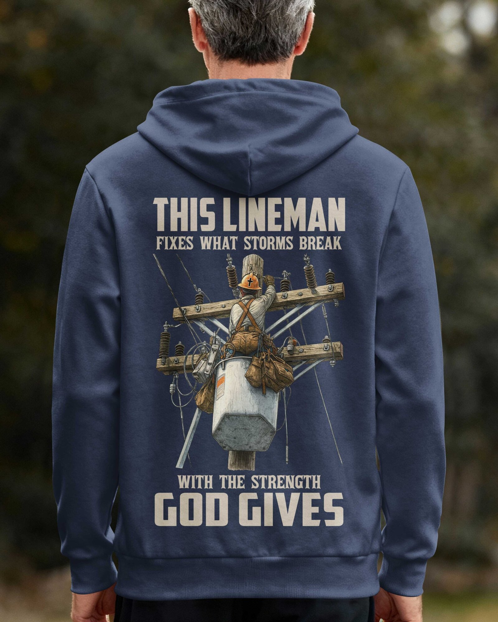 This Lineman Fixes What Storms Break With The Strength God Gives Zip Hoodie - Image 11