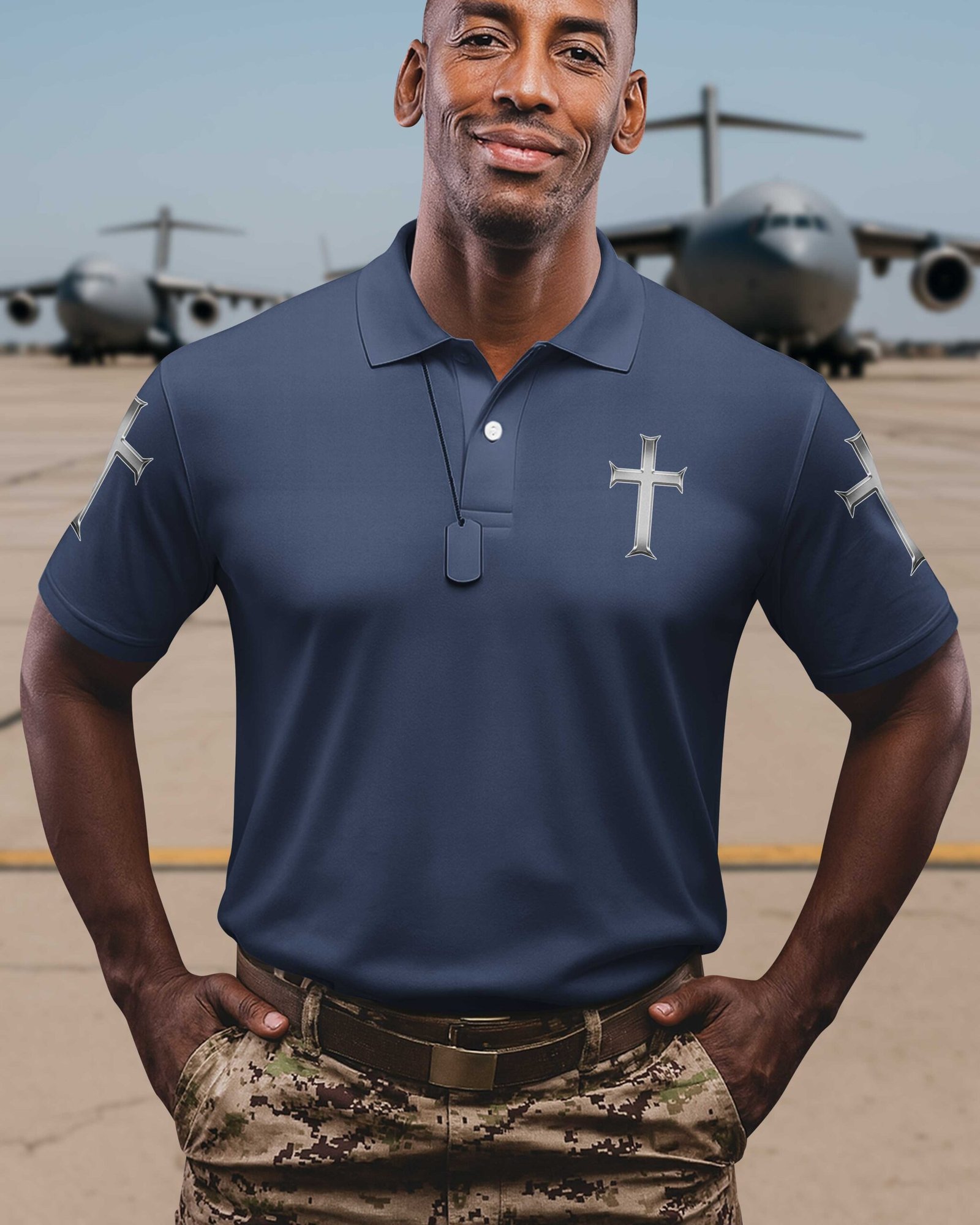 Trained By The Corps Redeemed By The Cross Polo - Image 8