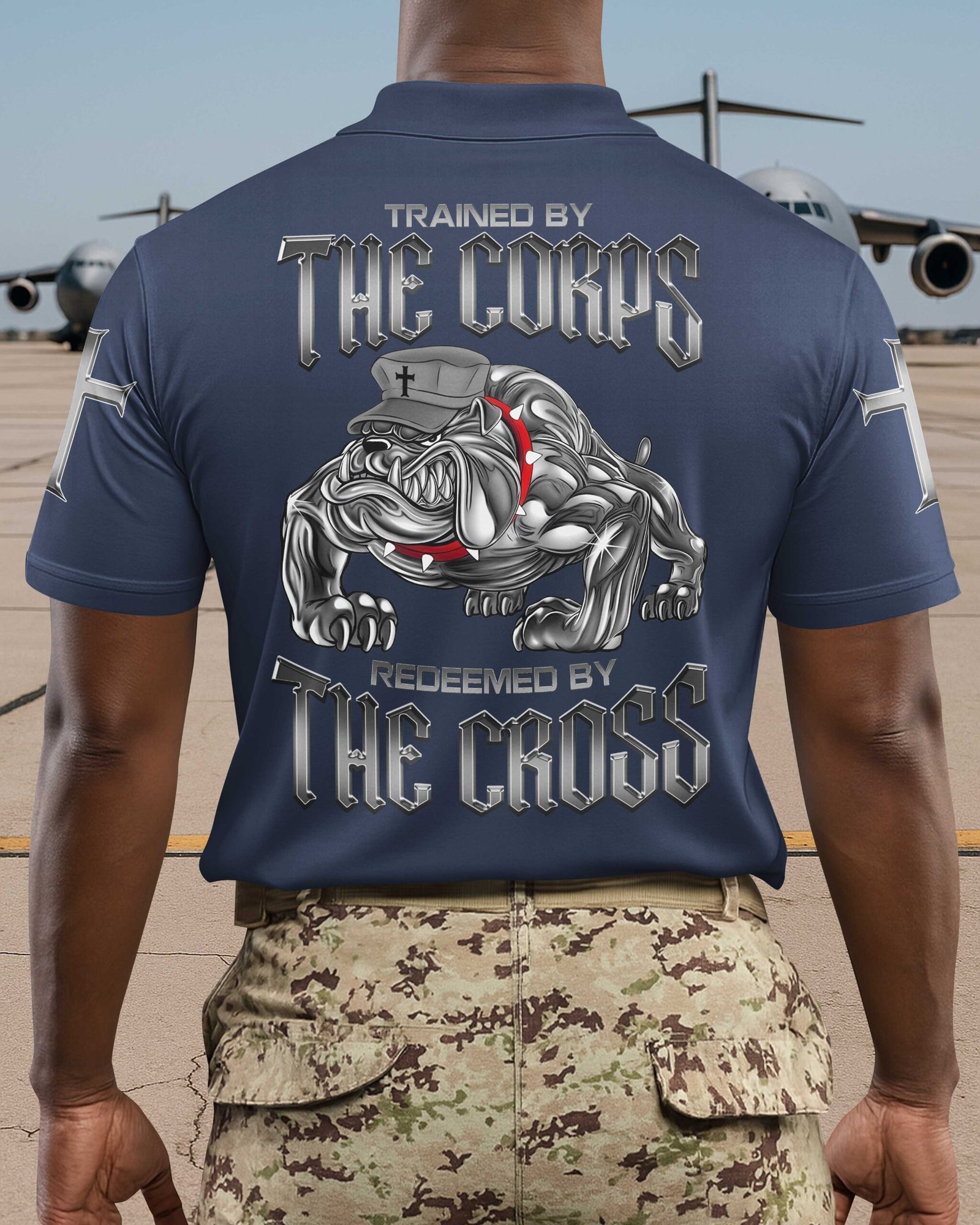 Trained By The Corps Redeemed By The Cross Polo - Image 7