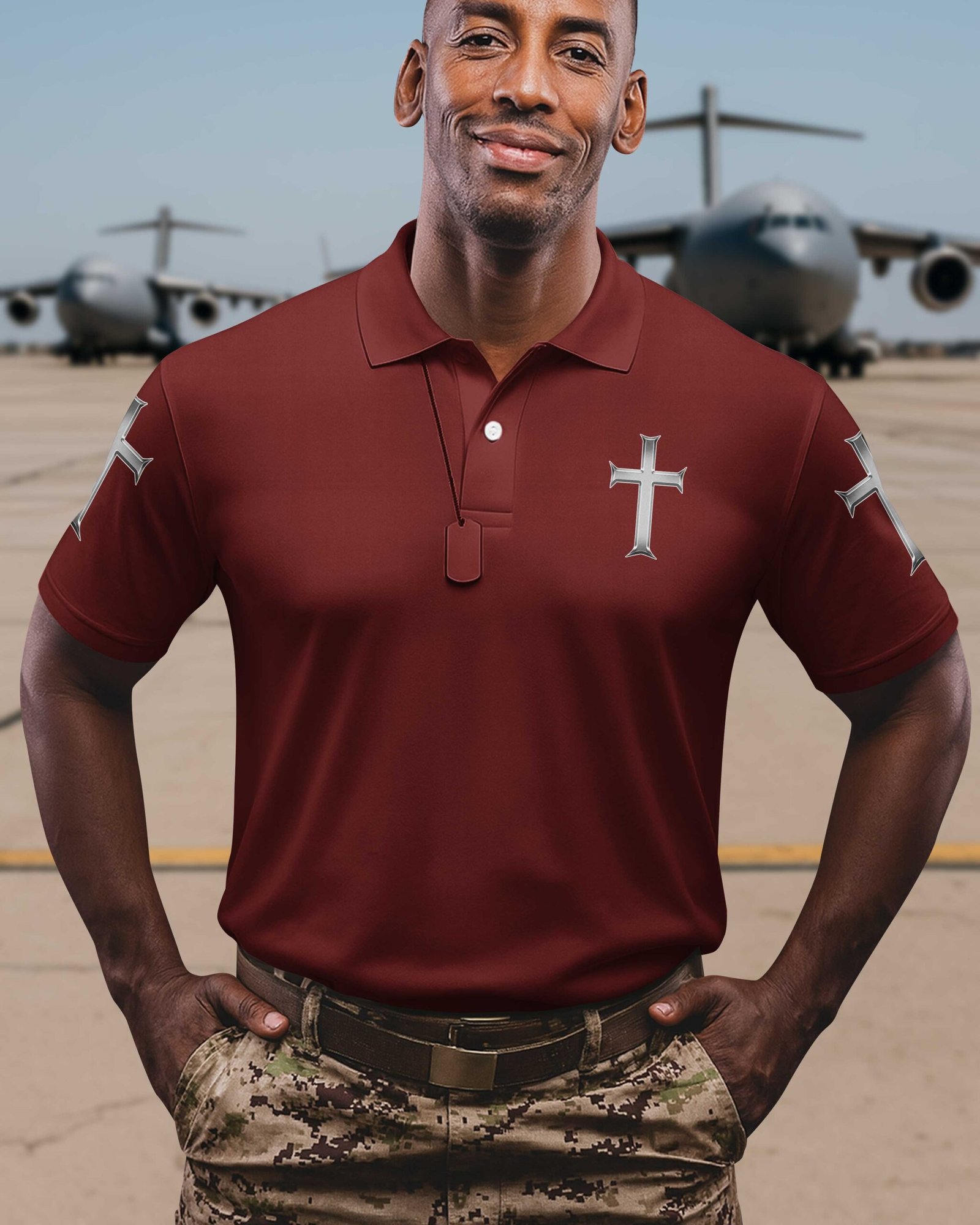 Trained By The Corps Redeemed By The Cross Polo - Image 4